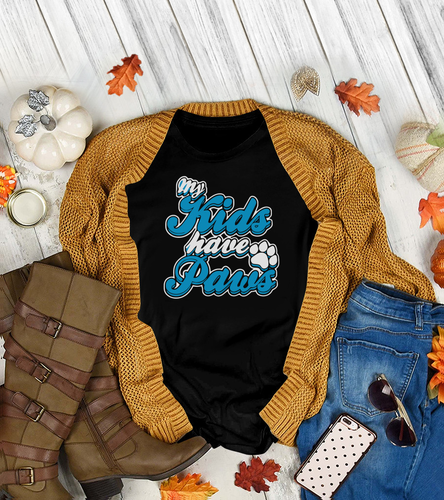 My Kids Have Paws Paw Prints T-Shirt