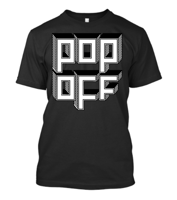 Pop Off 3D Block Text Square T-Shirt