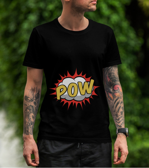 POW Comic Style Explosion Cartoon Burst T-Shirt