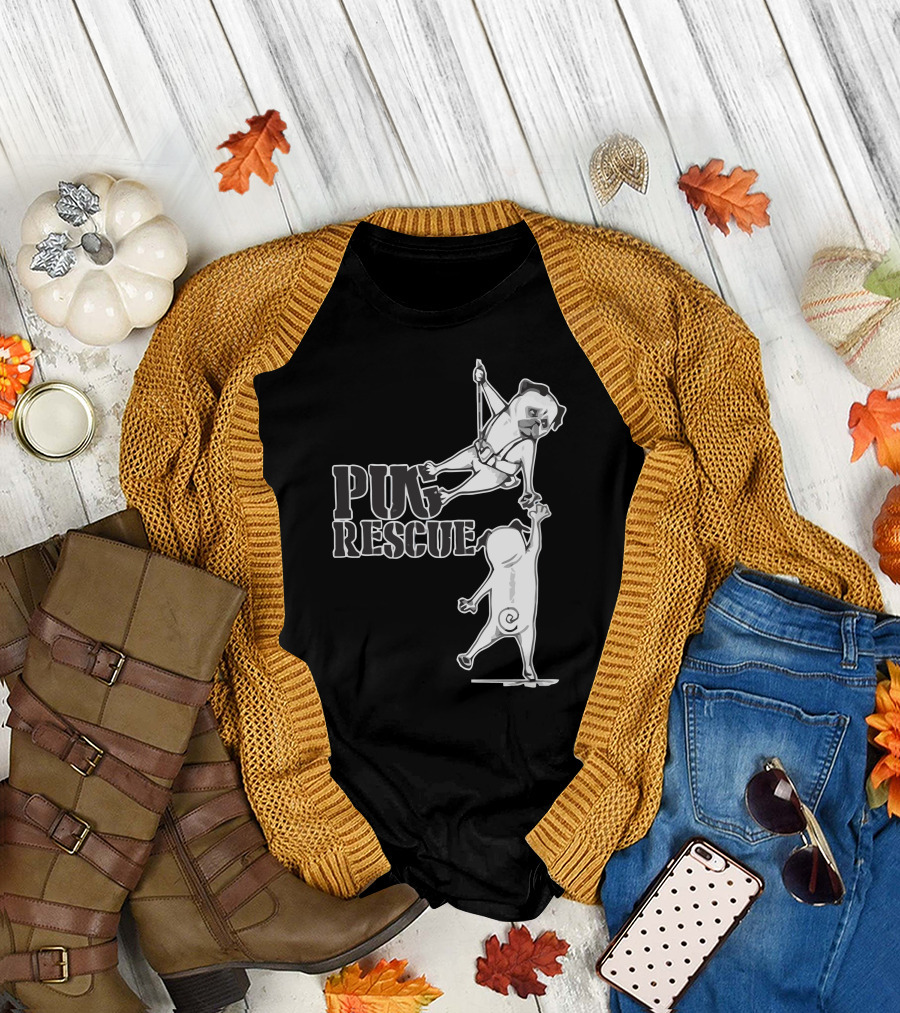 Pug Rescue Teamwork Adventure T-Shirt
