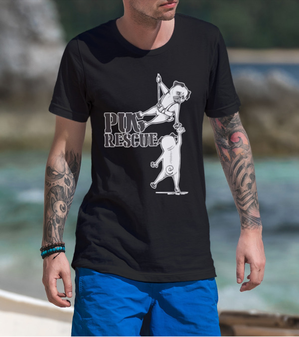 Pug Rescue Teamwork Adventure T-Shirt