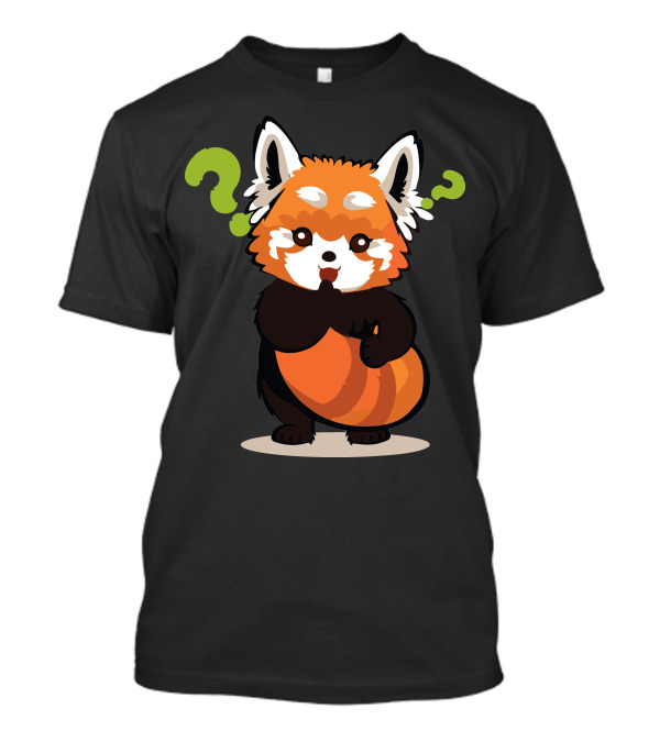 Red Fox Curious Cartoon Illustration T-Shirt