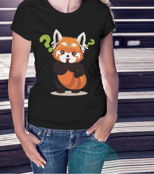 Red Fox Curious Cartoon Illustration T-Shirt