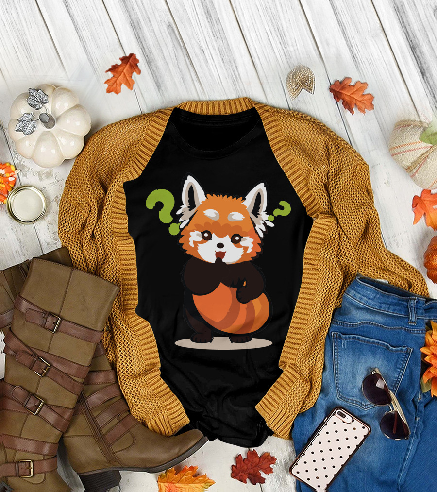 Red Fox Curious Cartoon Illustration T-Shirt