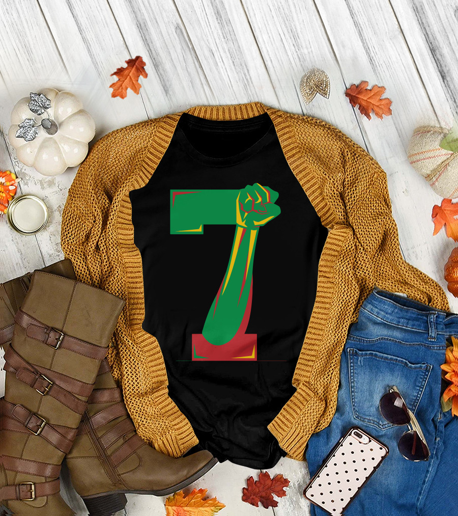 Stand With Colin Number Seven Fist Empowerment T-Shirt