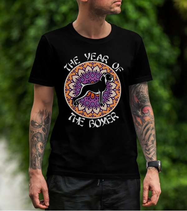 The Year Of The Boxer Dog Mandala T-Shirt