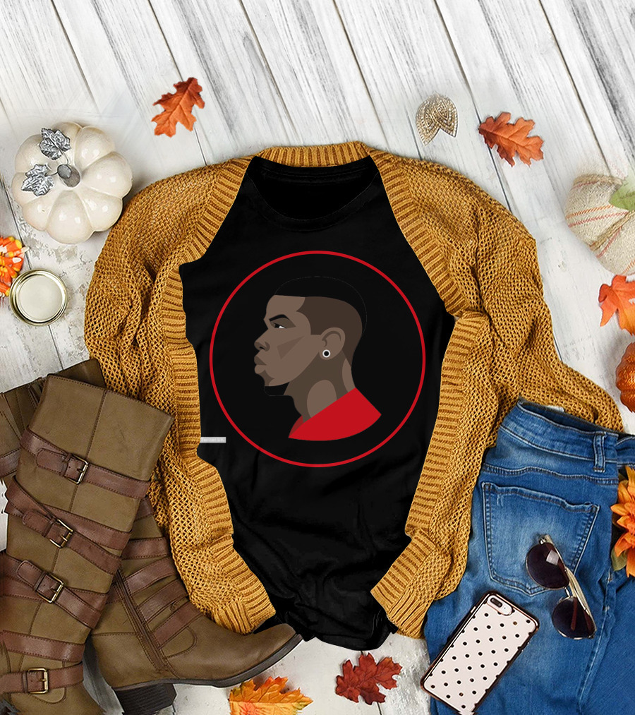 Wanted Players Paul Pogba Minimalist Profile T-Shirt