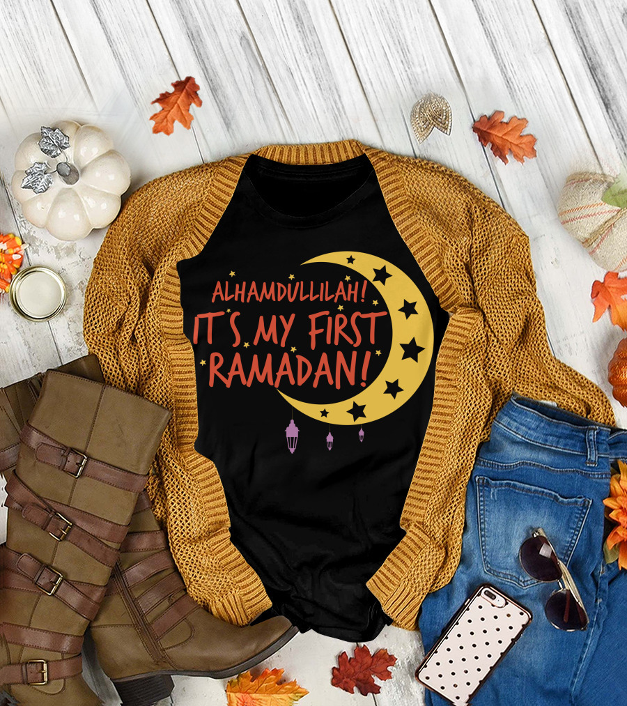 Alhamdullilah It's My First Ramadan Moon and Stars T-Shirt