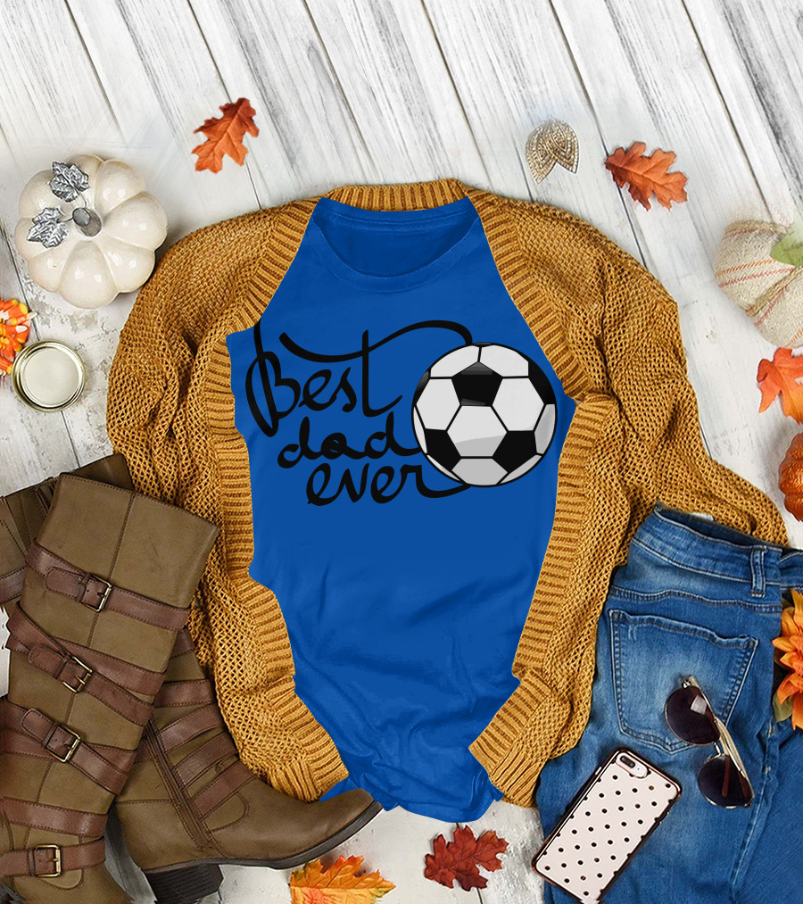 Best Dad Ever Soccer Ball T-Shirt