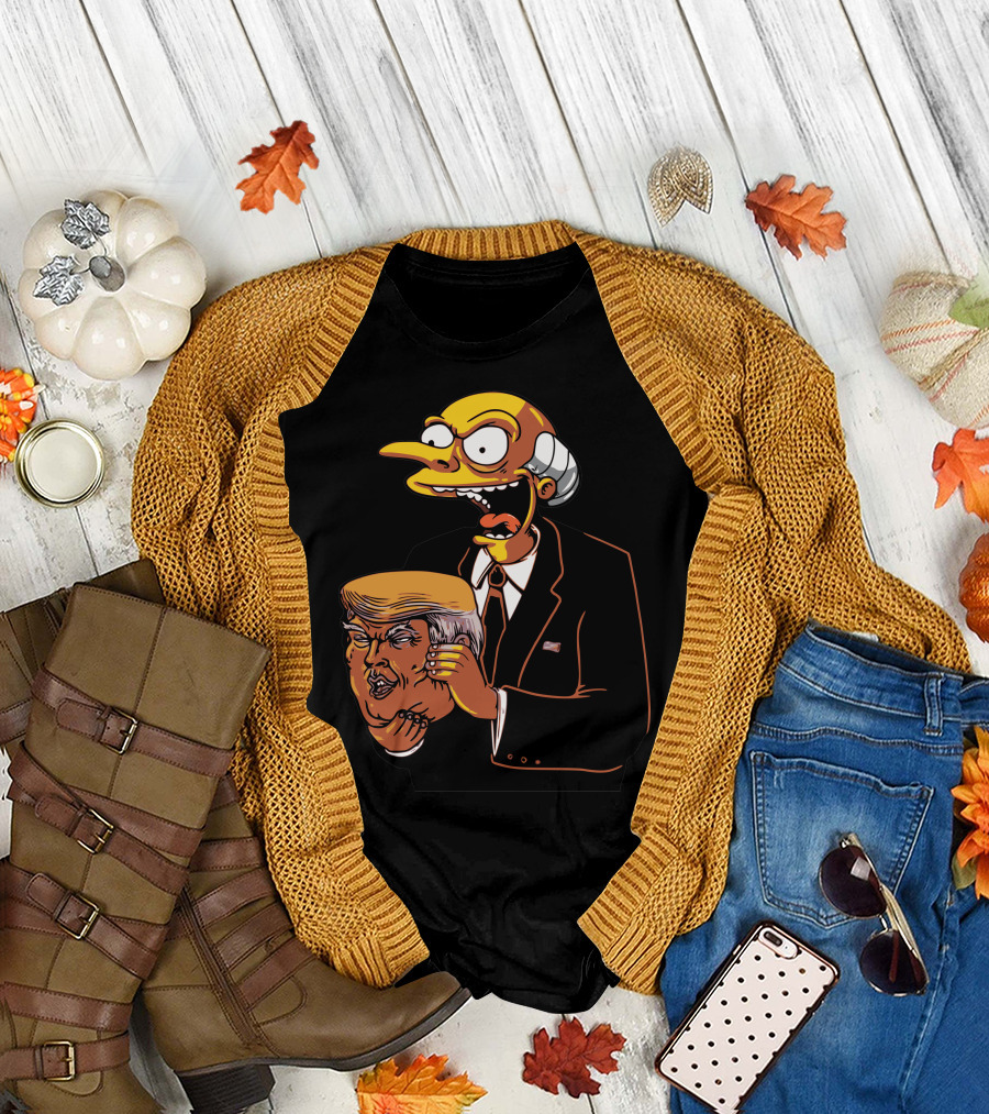 Burns Holding Trump Head Simpsons T-Shirt