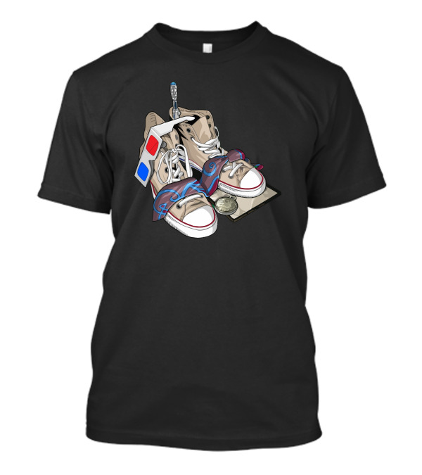 Decem Stuff Retro Sneakers 3D Glasses And Cassette Tape T-Shirt