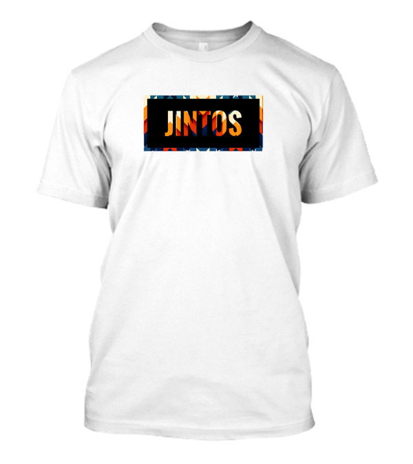 Jintos Bold Text With Colorful Geometric T-Shirt