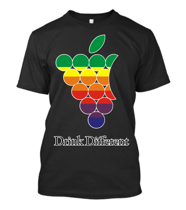 Rainbow Grape Apple Parody Drink Different T-Shirt