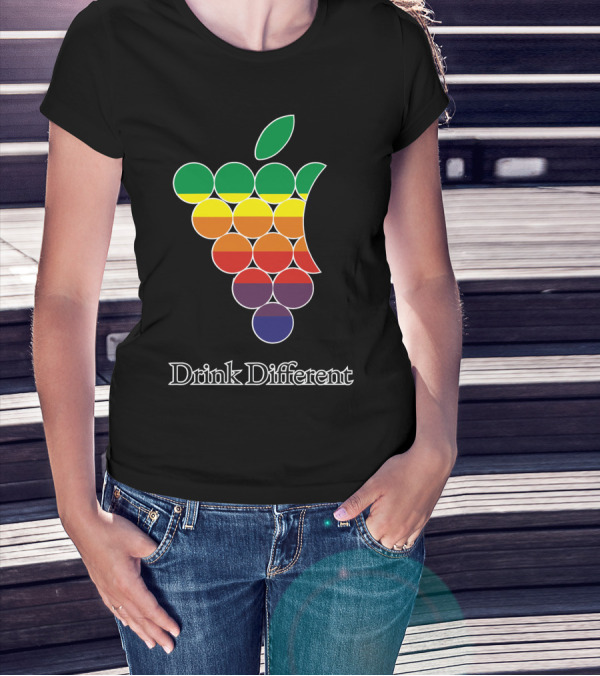 Rainbow Grape Apple Parody Drink Different T-Shirt