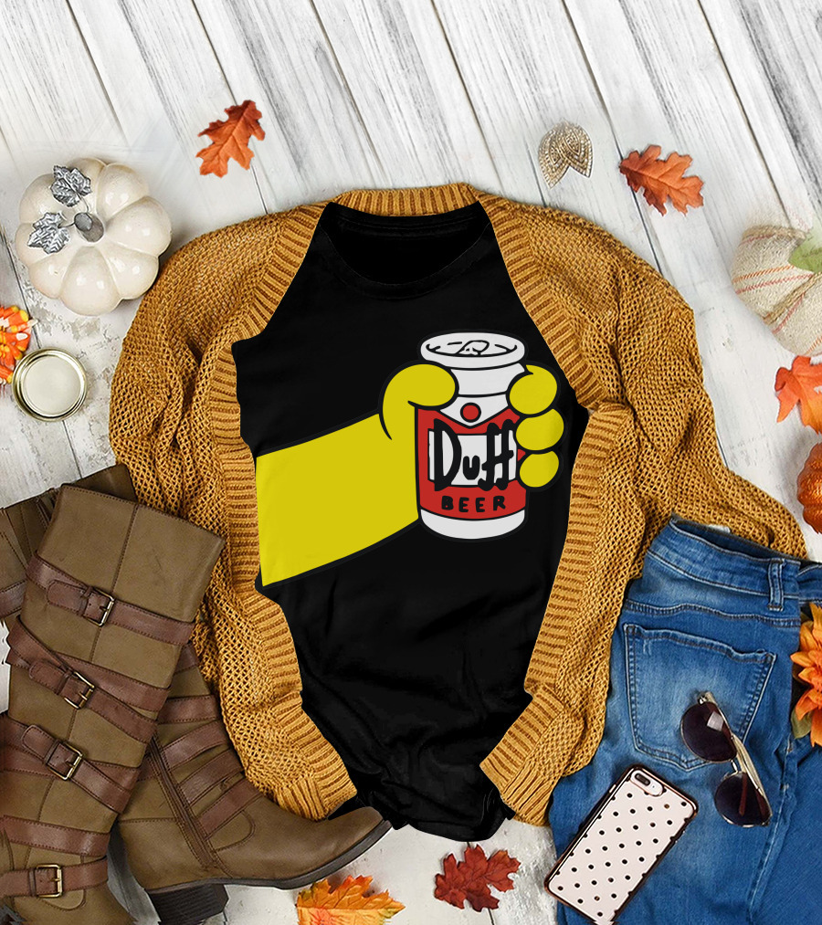 Homer's Duff Beer Can Grip Animated T-Shirt