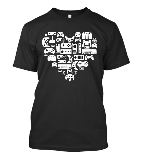 Gamer Heart Game Controller Icons T-Shirt