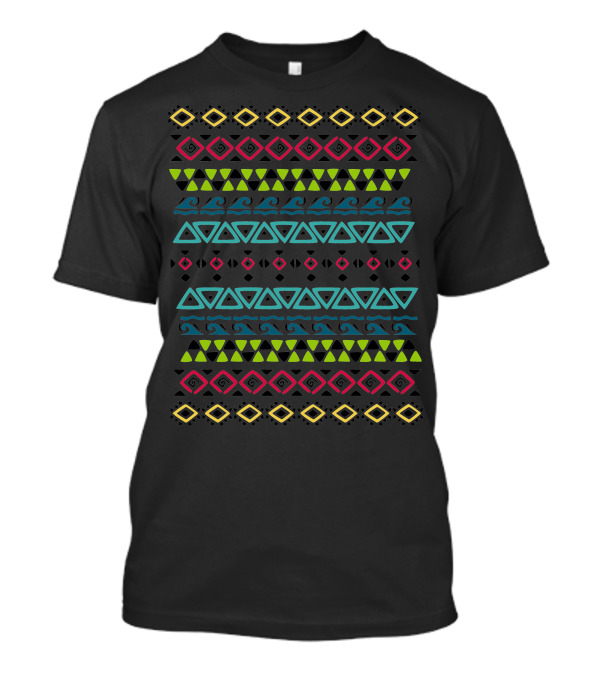 Hawaiian Tribal Geometric Patterns With Waves And Swirls T-Shirt