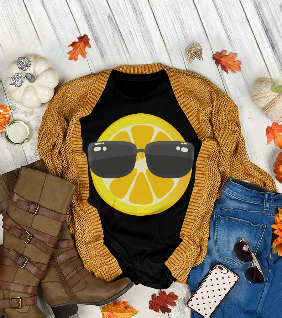 Lemon Wearing Sunglasses T-Shirt