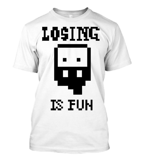 LO$ING IS FUN Pixel Art Skull T-Shirt