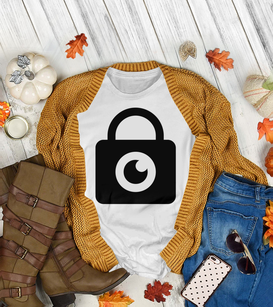 Padlock Eye Surveillance Symbol Lock Fusion T-Shirt