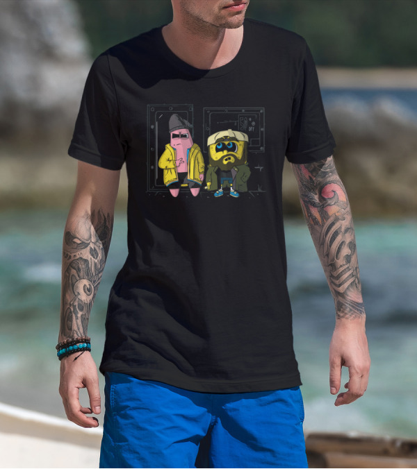 Patrick And SpongeBob Silent Jay And Bob Mashup T-Shirt