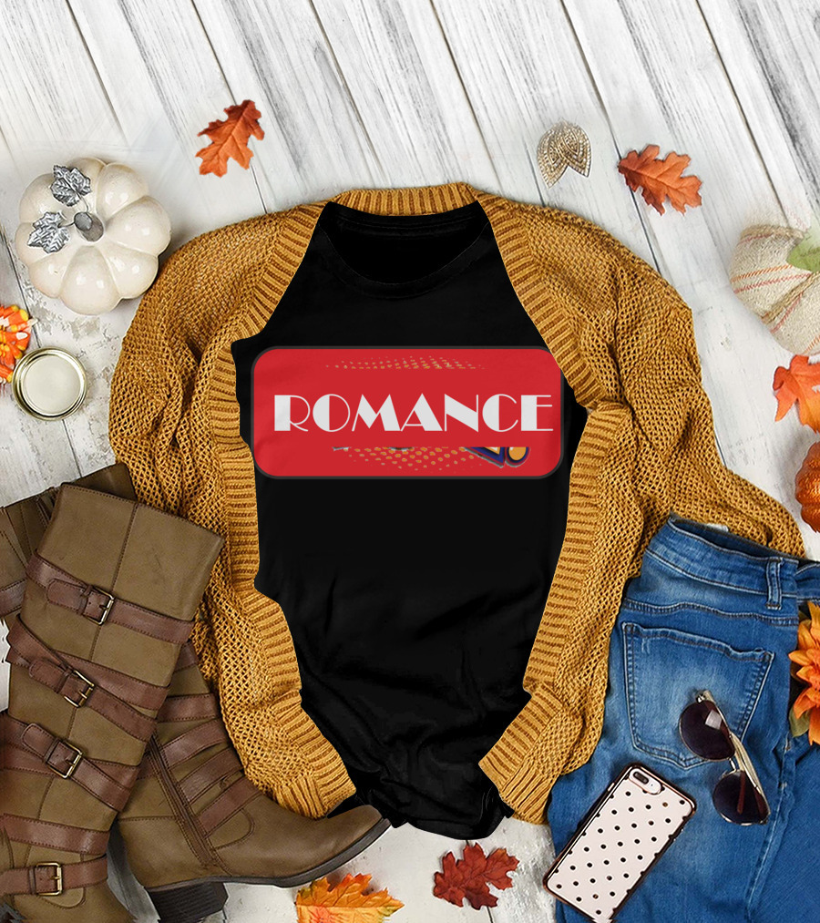 Romance Retro Pop Art Red Rectangle T-Shirt