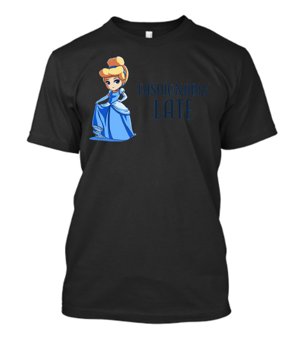 Fashionably Late Disney Princess Cinderella Blue Dress T-Shirt