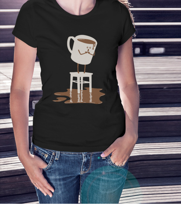 Flooded Coffee Cup On Chair T-Shirt