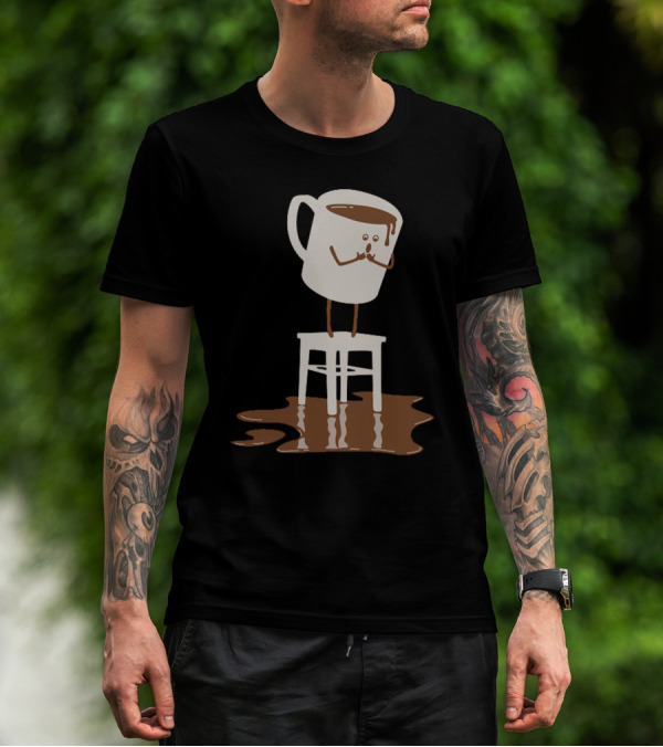 Flooded Coffee Cup On Chair T-Shirt