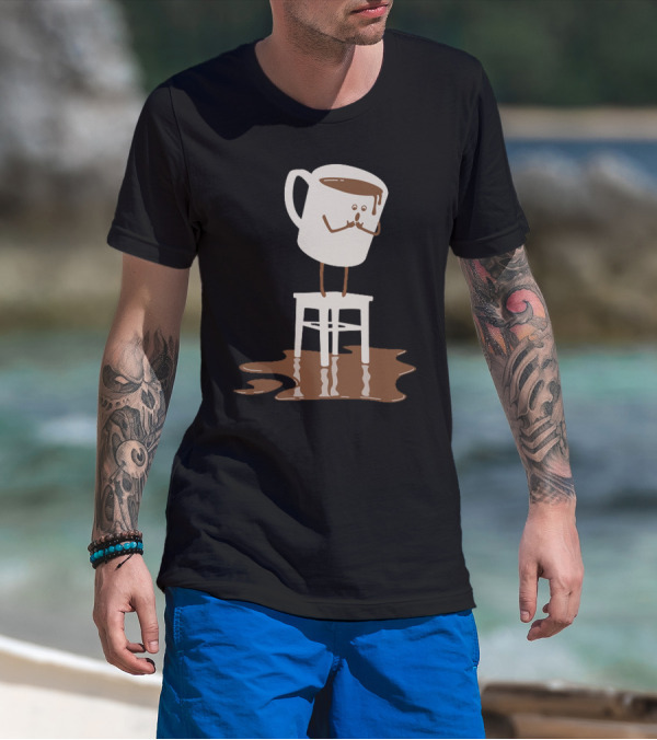 Flooded Coffee Cup On Chair T-Shirt