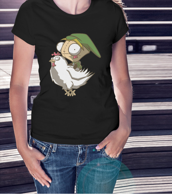 Invader Zim Link On Chicken Adventure T-Shirt