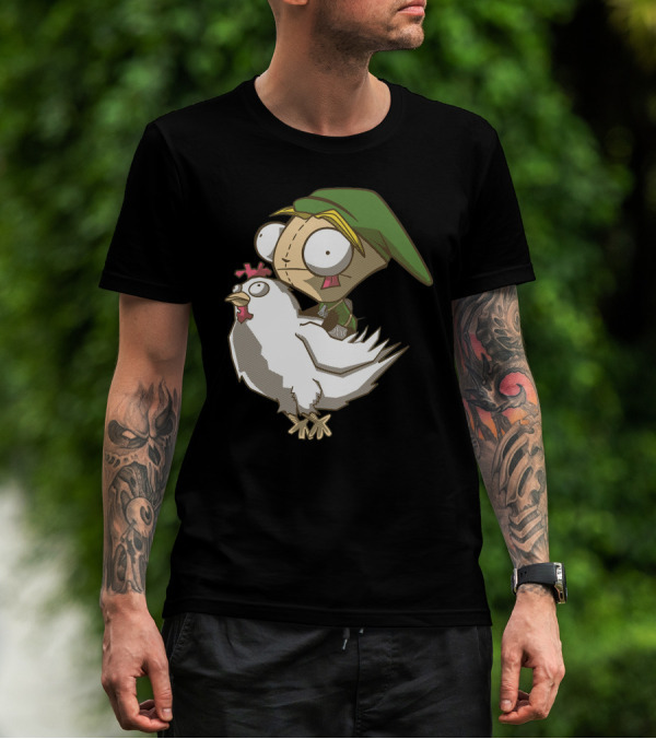 Invader Zim Link On Chicken Adventure T-Shirt