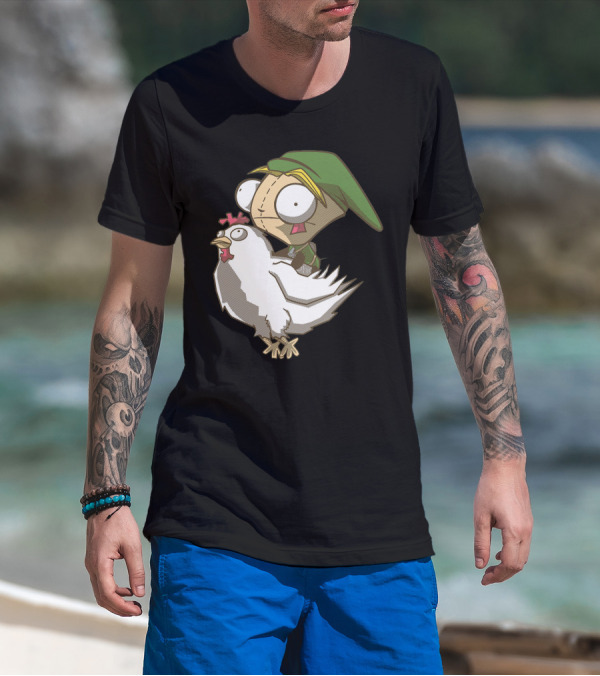 Invader Zim Link On Chicken Adventure T-Shirt