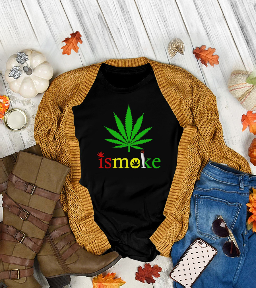 iSmoke Cannabis Leaf Joint T-Shirt