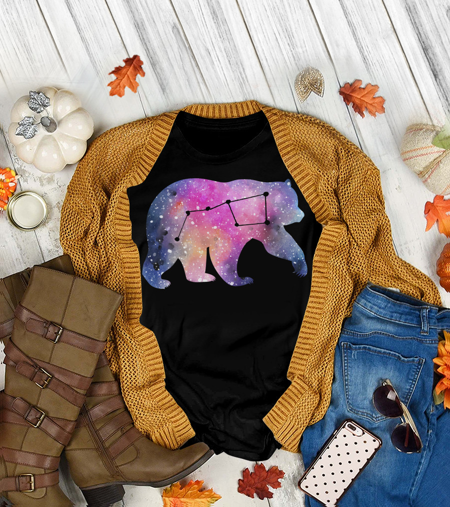 Little Dipper Galaxy Bear T-Shirt