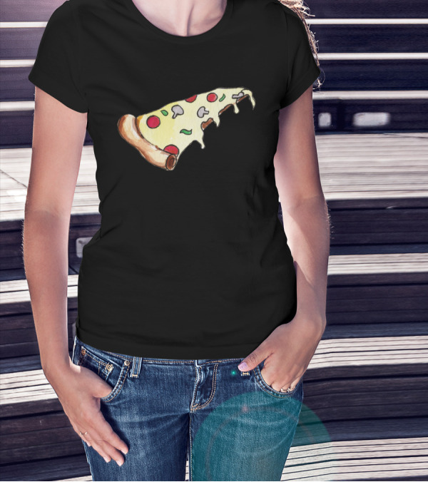 Pizza Slice With Pepperoni And Mushrooms T-Shirt