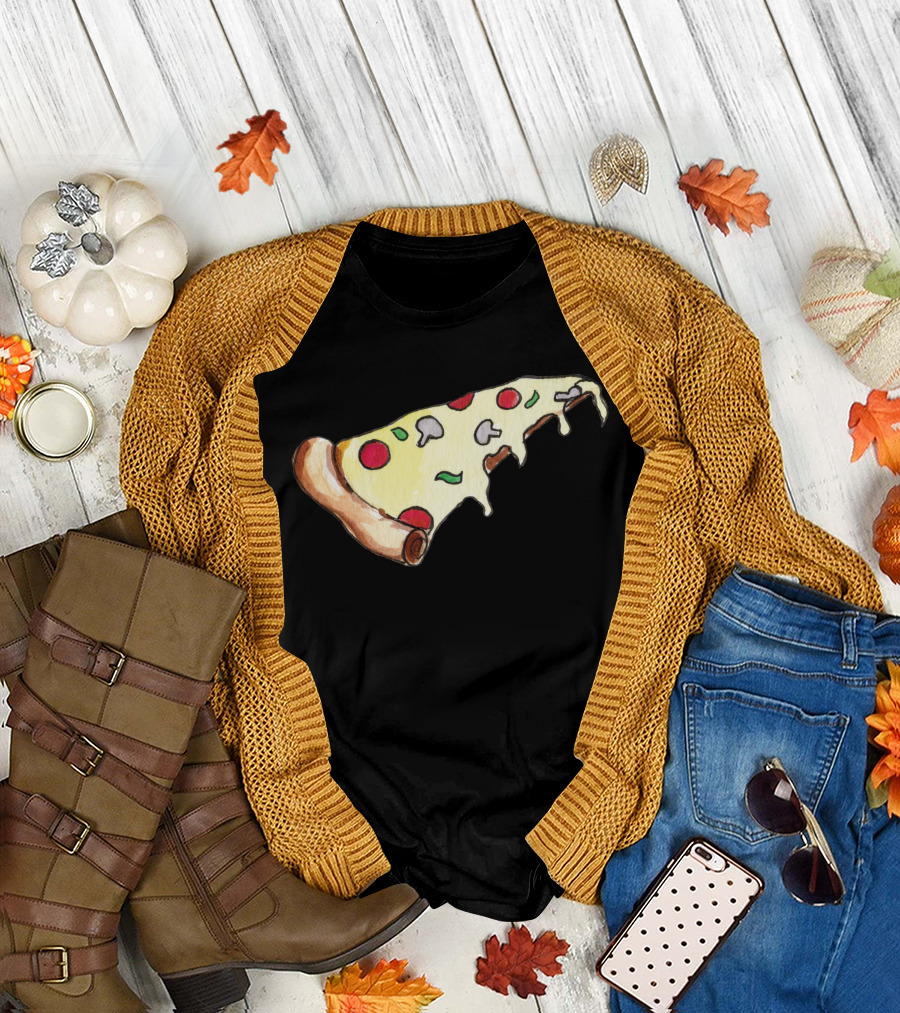 Pizza Slice with Pepperoni and Mushrooms T-Shirt