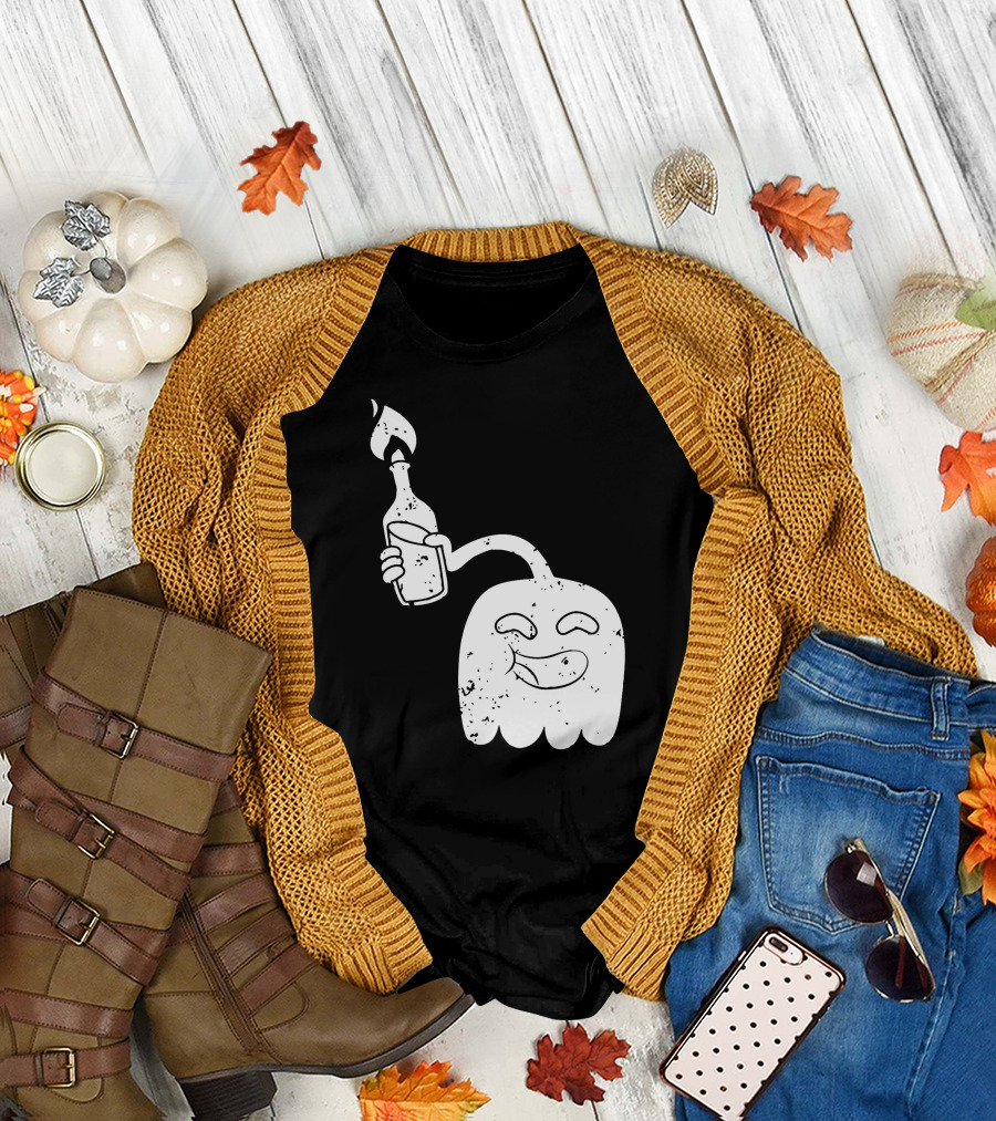 Regular Show Molotov Ghost Holding Flaming Bottle T-Shirt