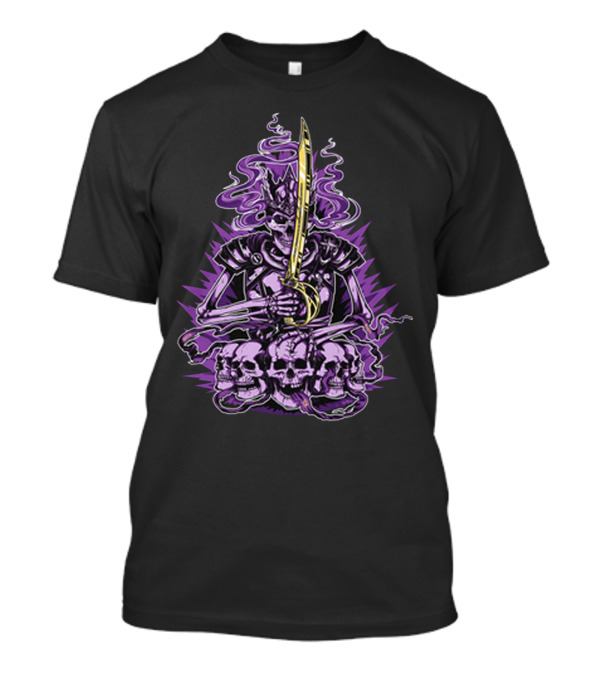 URealms Bopen Skeleton Warrior Skull Throne T-Shirt