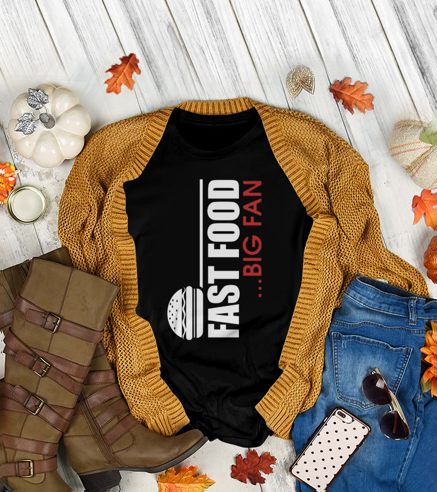 Fast Food Big Fan Burger Logo Enthusiast T-Shirt