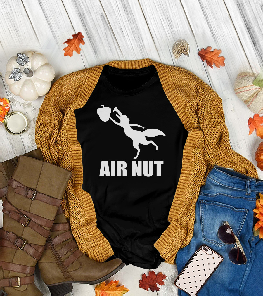 Air Nut Squirrel Jumping for Acorn T-Shirt