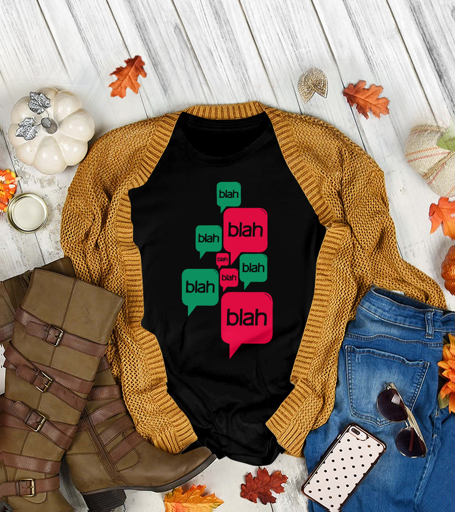 Blah Speech Bubbles Viral Message T-Shirt