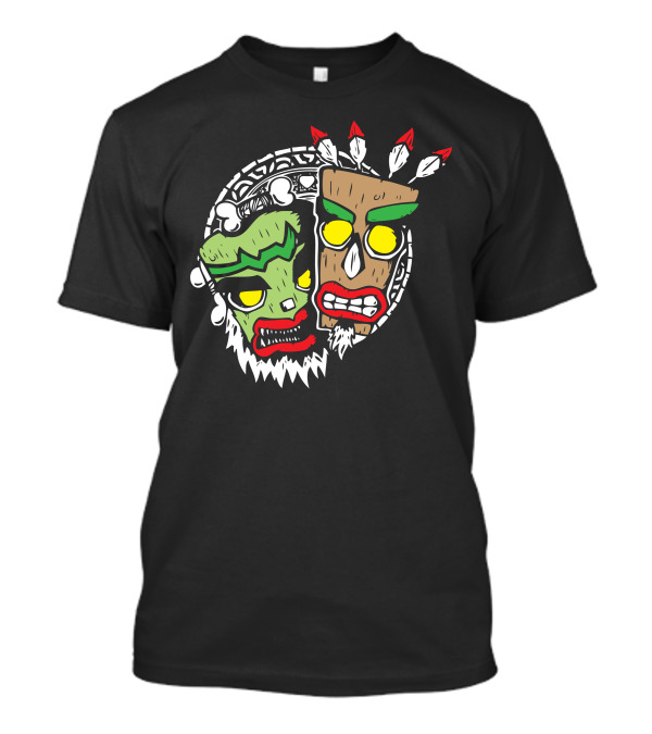 Aku Aku And Uka Uka Brotherly Love Mask T-Shirt