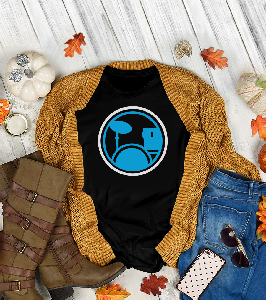 Circle Blue Drum Set T-Shirt