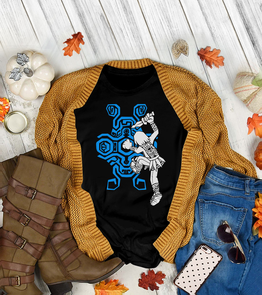 Colossal Weak Spot Attack Fantasy Puzzle Hero Scene T-Shirt
