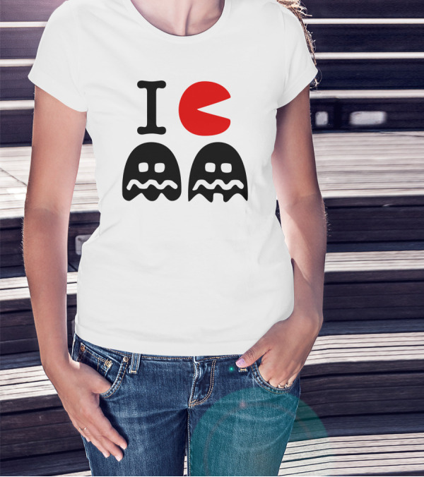 I Gobble Ghosts Pac-Man Inspired T-Shirt