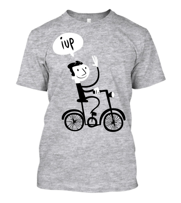 Iup Character On Bicycle Waving T-Shirt