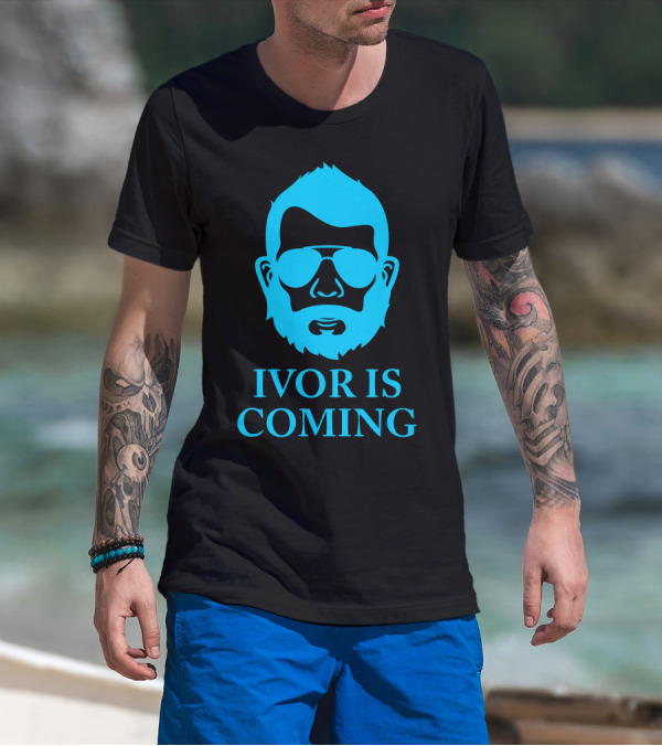 IVOR IS COMING Bearded Sunglasses T-Shirt