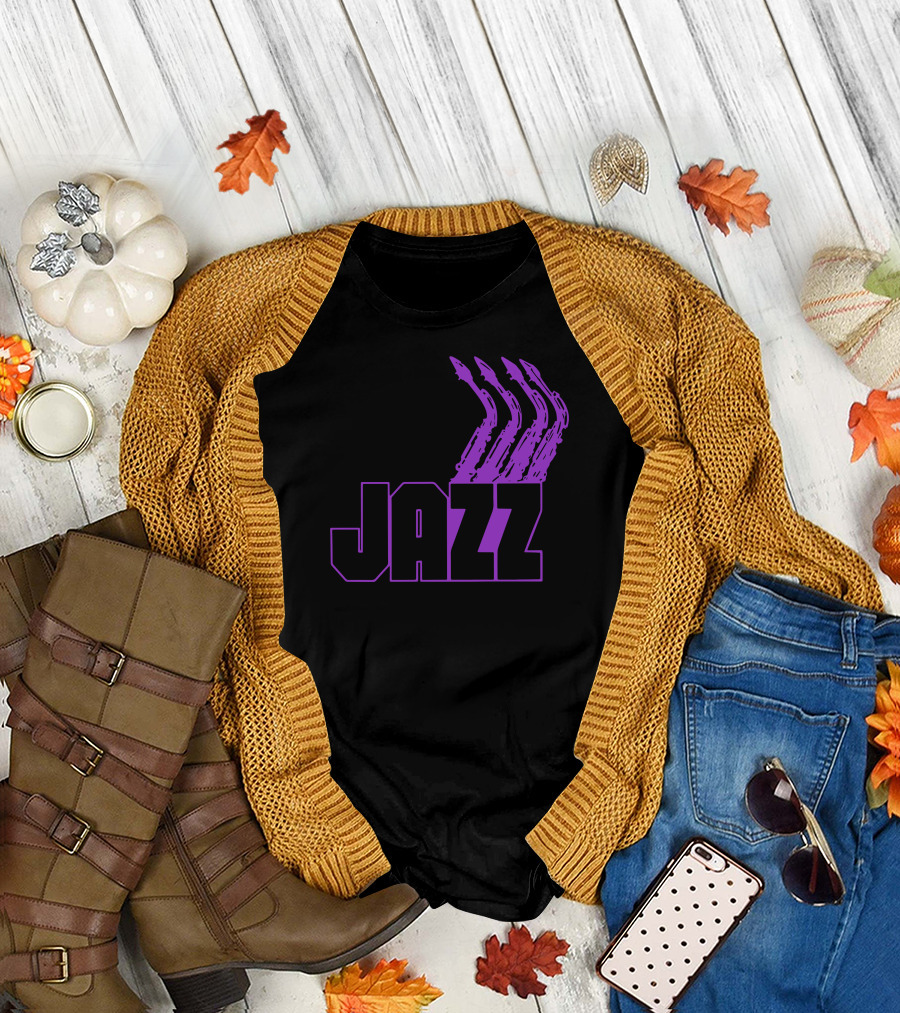 Jazz Saxophone Purple Iconic T-Shirt
