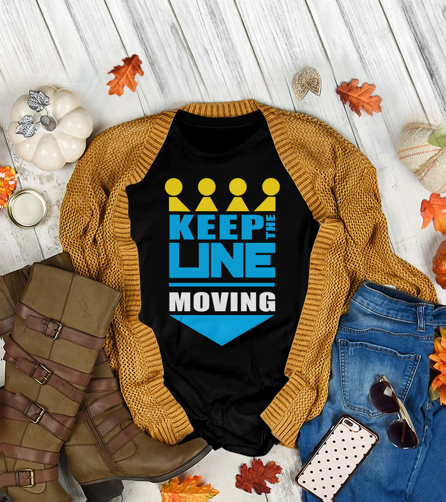 Kc Royals Keep The Line Moving Baseball Crown Fans T-Shirt